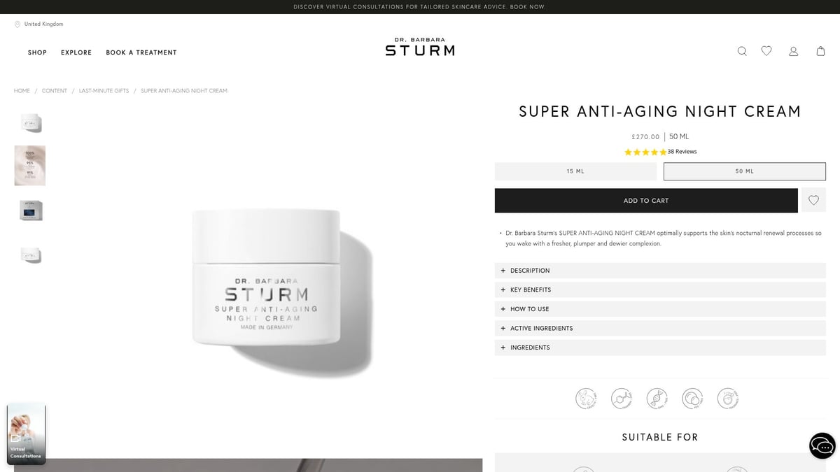 7 Essential Best Night Cream for Menopausal Skin Over 50 Picks - Dr. Barbara Sturm Super Anti-Aging Night Cream