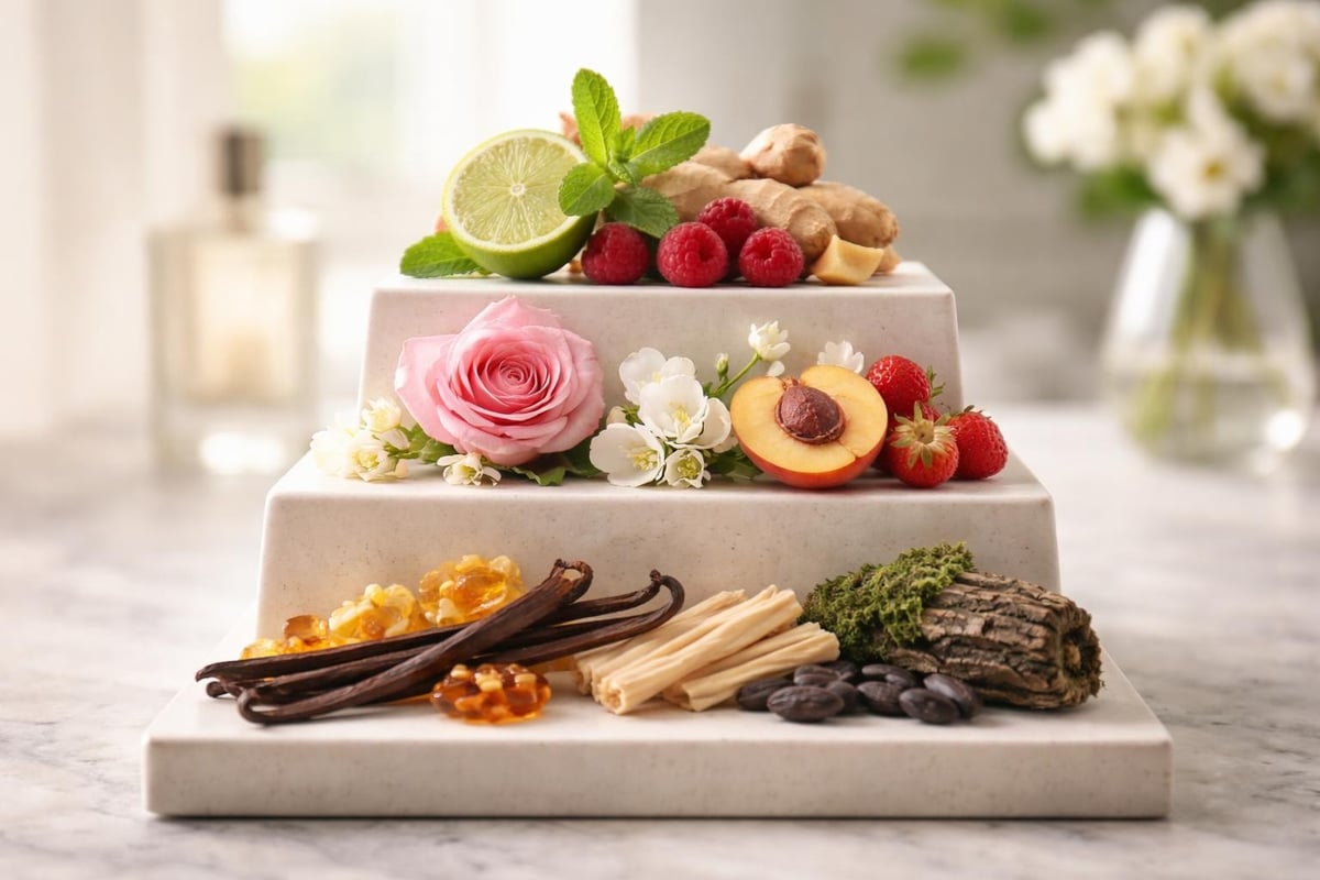 Fragrance pyramid structure
