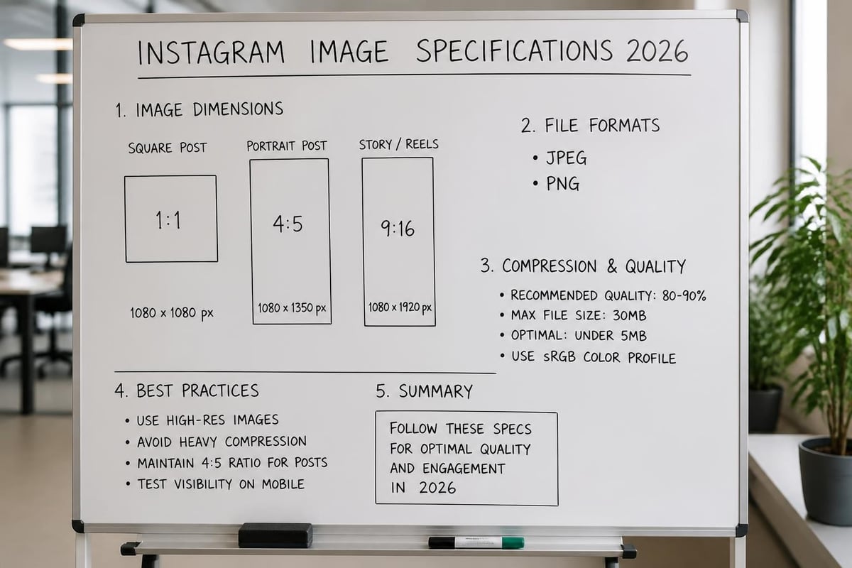 Instagram image specifications and export settings