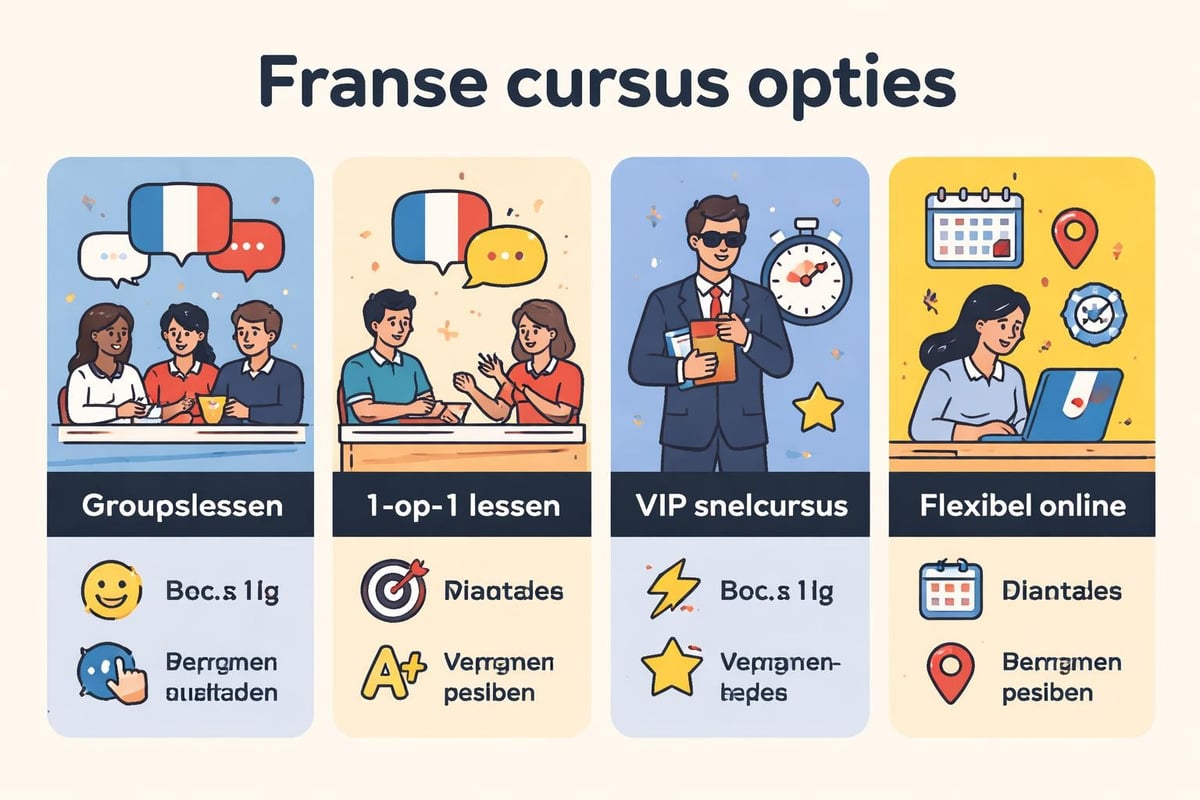 Verschillende Franse cursusformaten