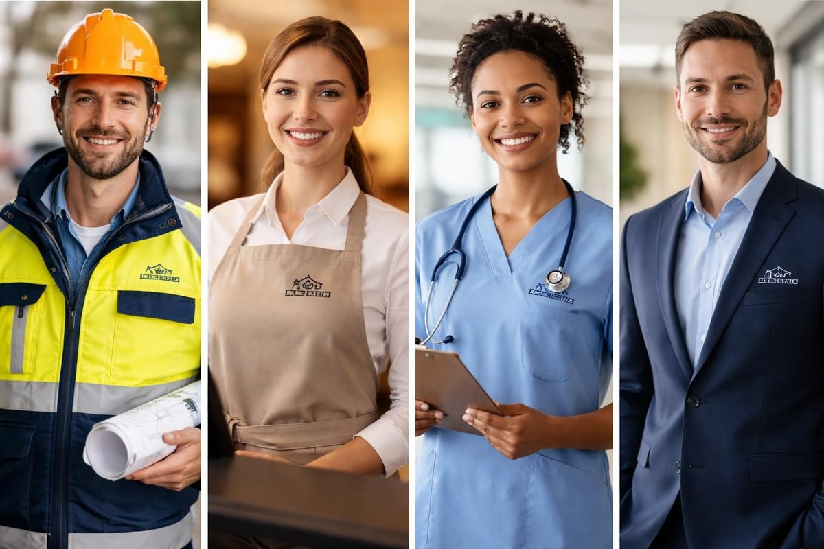Industry-specific embroidery placement