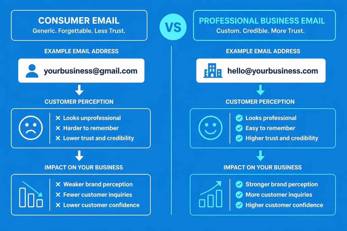 Business credibility transformation through professional email