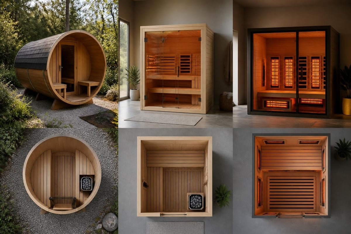 Home sauna configuration options