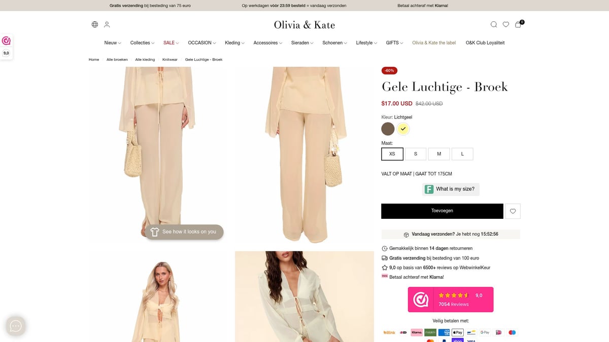 7 Beste Sale Kleding Deals Die Je Niet Mag Missen In 2025 - Gele Luchtige - Broek - Olivia & Kate