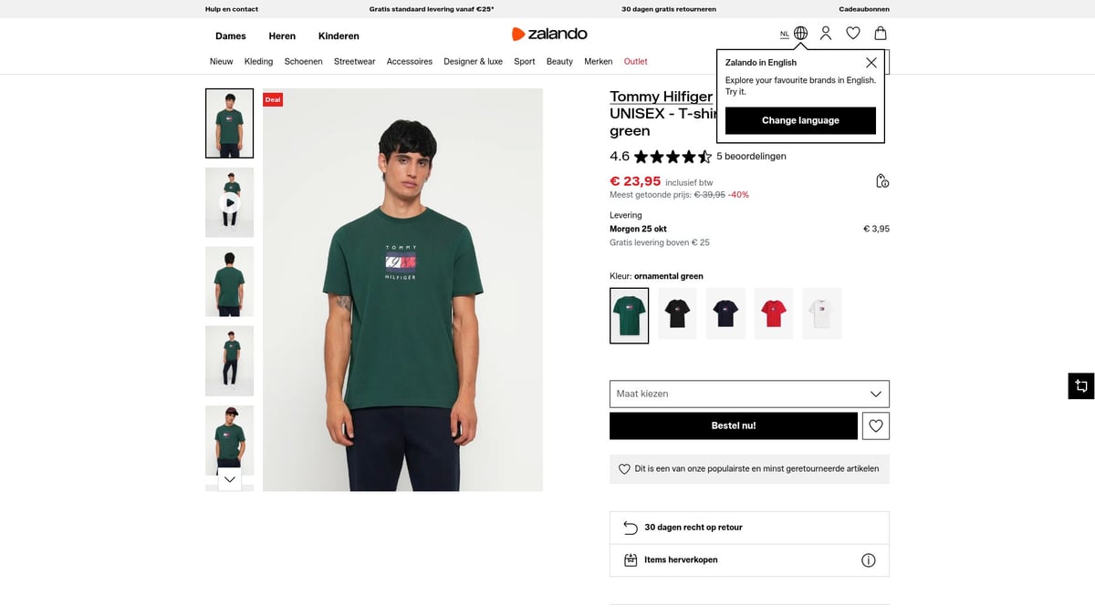 7 Beste Sale Kleding Deals Die Je Niet Mag Missen In 2025 - Tommy HilfigerUNISEX - T-shirt print - ornamental green