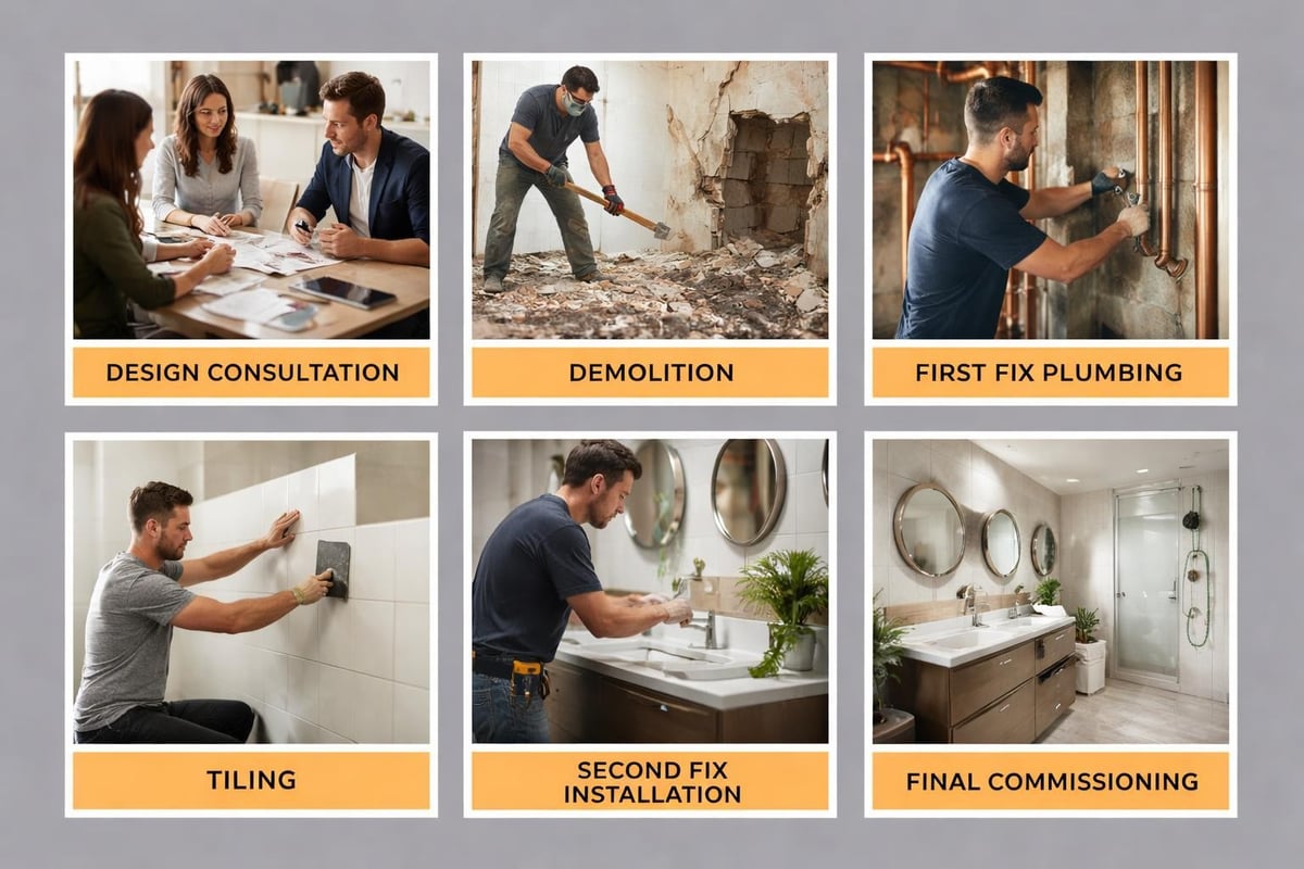 Bathroom installation process