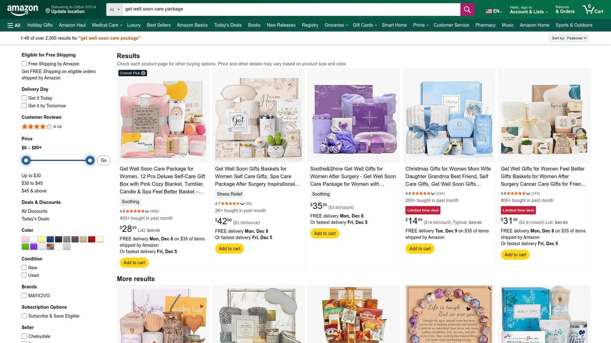 9 Brilliant Get Better Soon Care Package Ideas for 2026 - Amazon Prime Get Well Soon Care Package