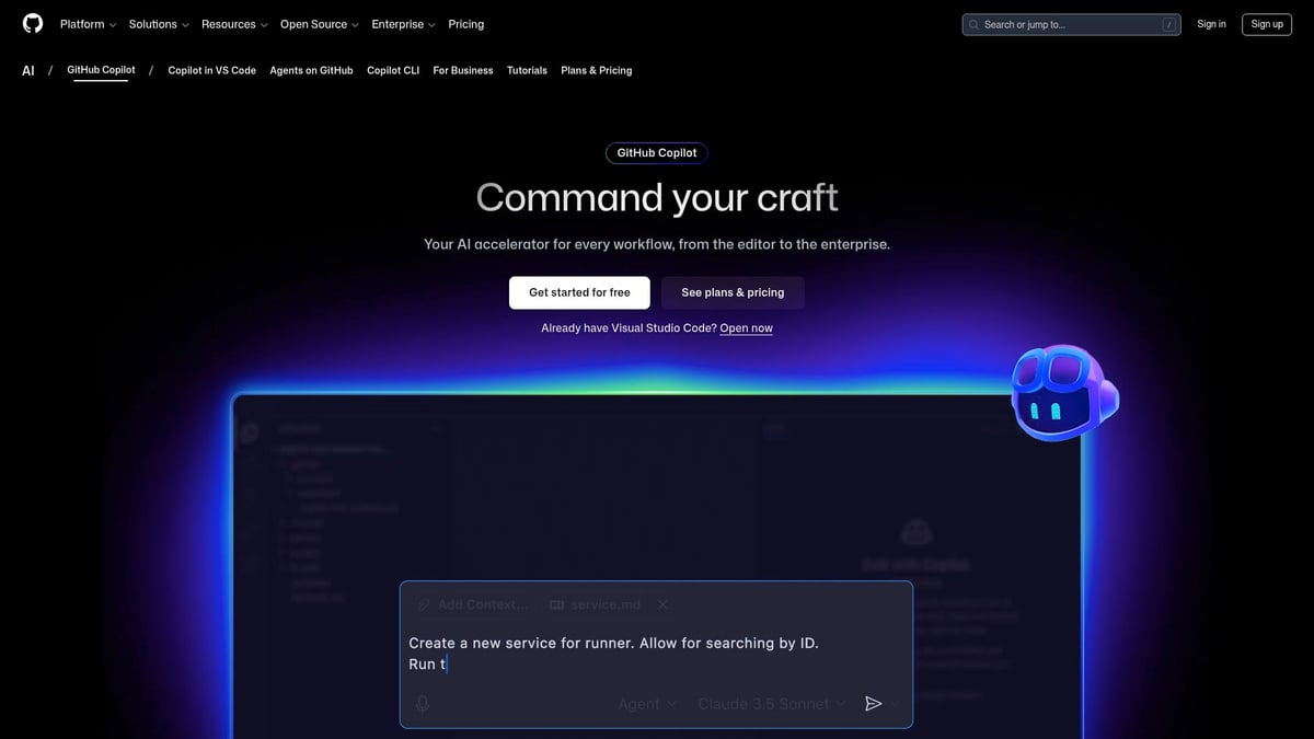 Top 7 Best AI Tools For Business In 2026 - GitHub Copilot
