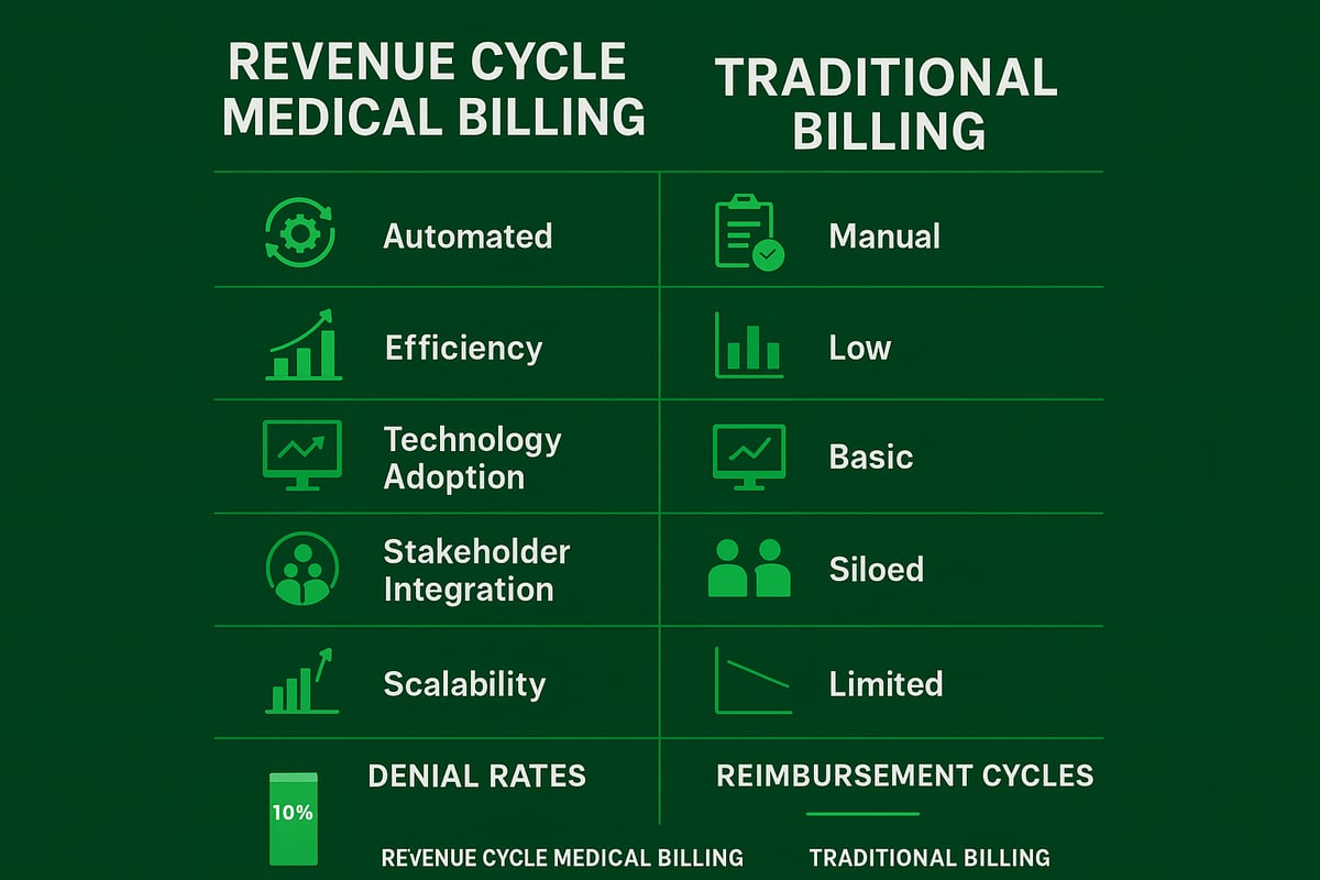 Comparative Analysis: Revenue Cycle Medical Billing vs. Traditional Billing