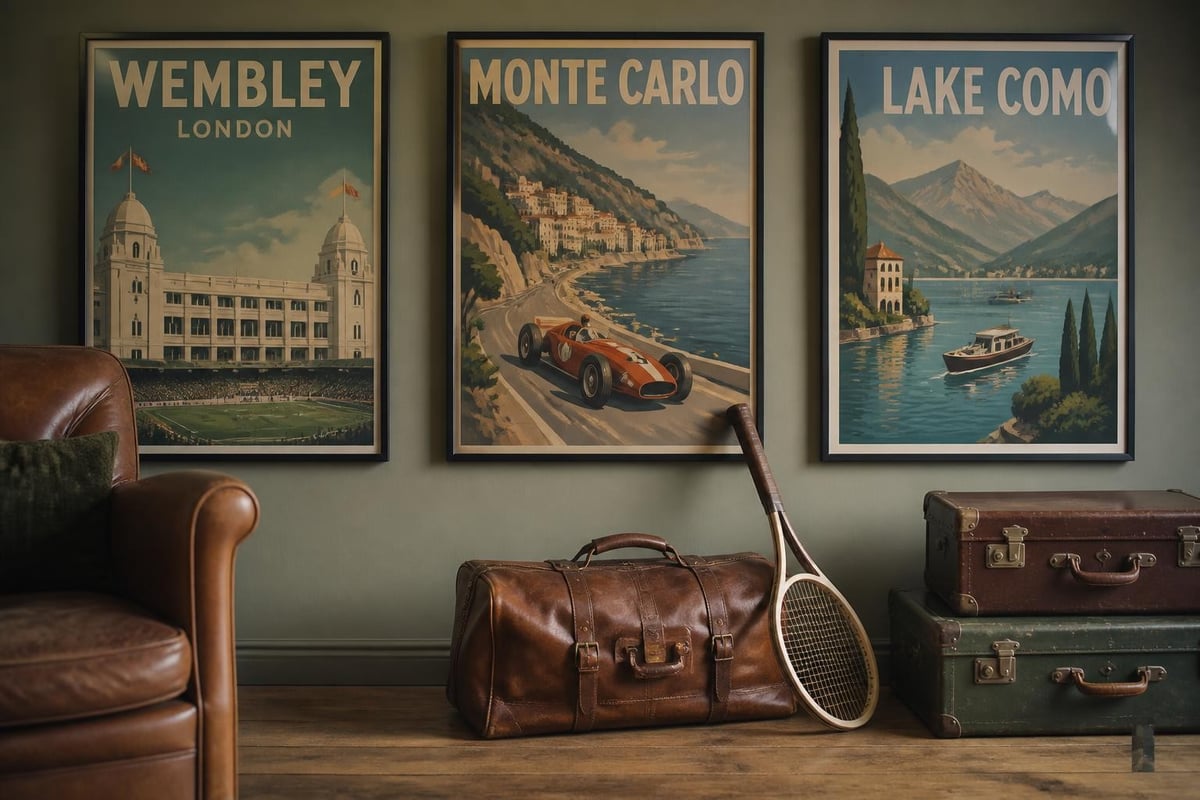 Sports and travel retro themes