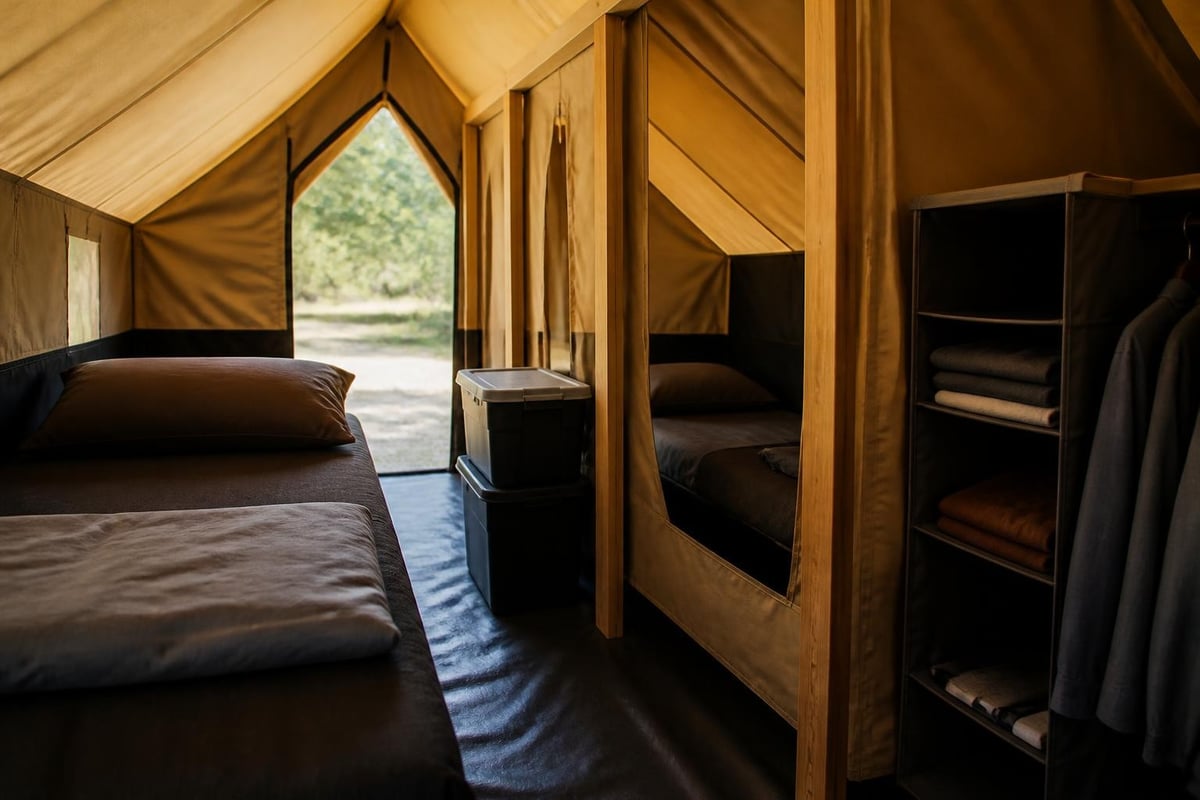 Canvas tent layout options