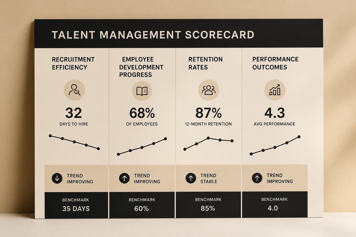 Talent management metrics dashboard