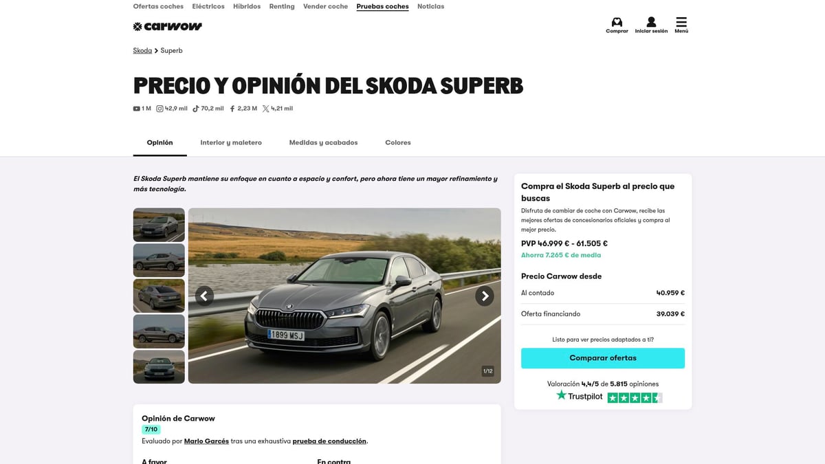 8 Cars with Large Trunks That Surprise in 2025 - Skoda Superb Combi