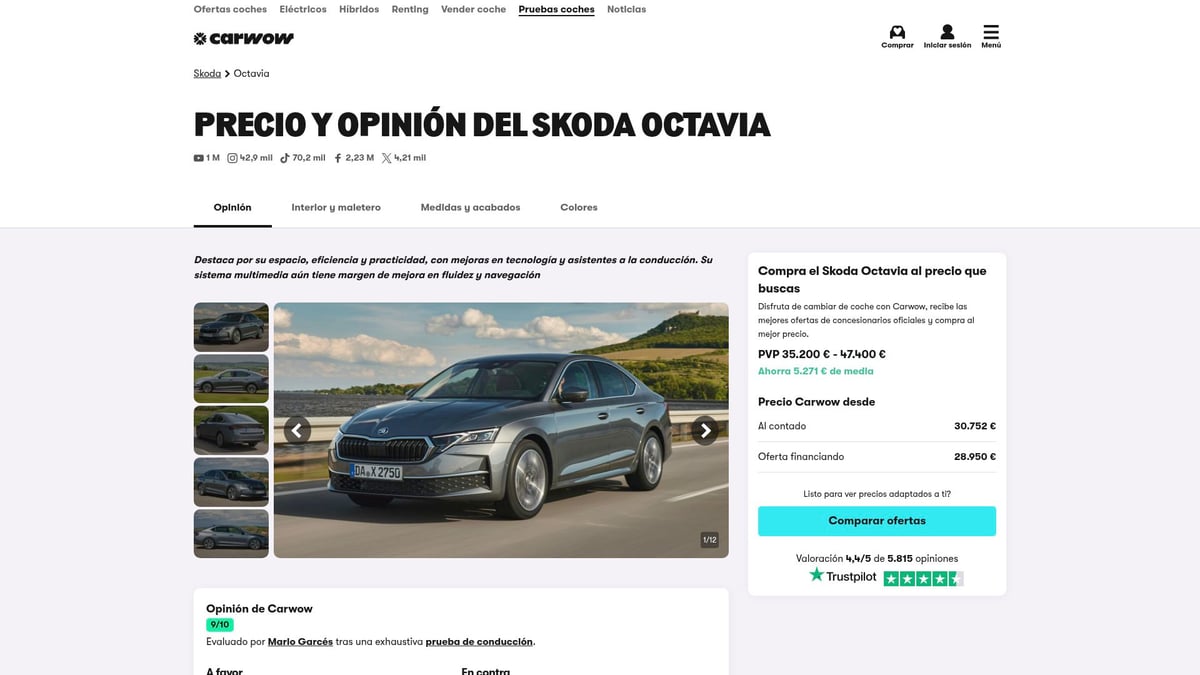 8 Cars with Large Trunks That Surprise in 2025 - Skoda Octavia Combi