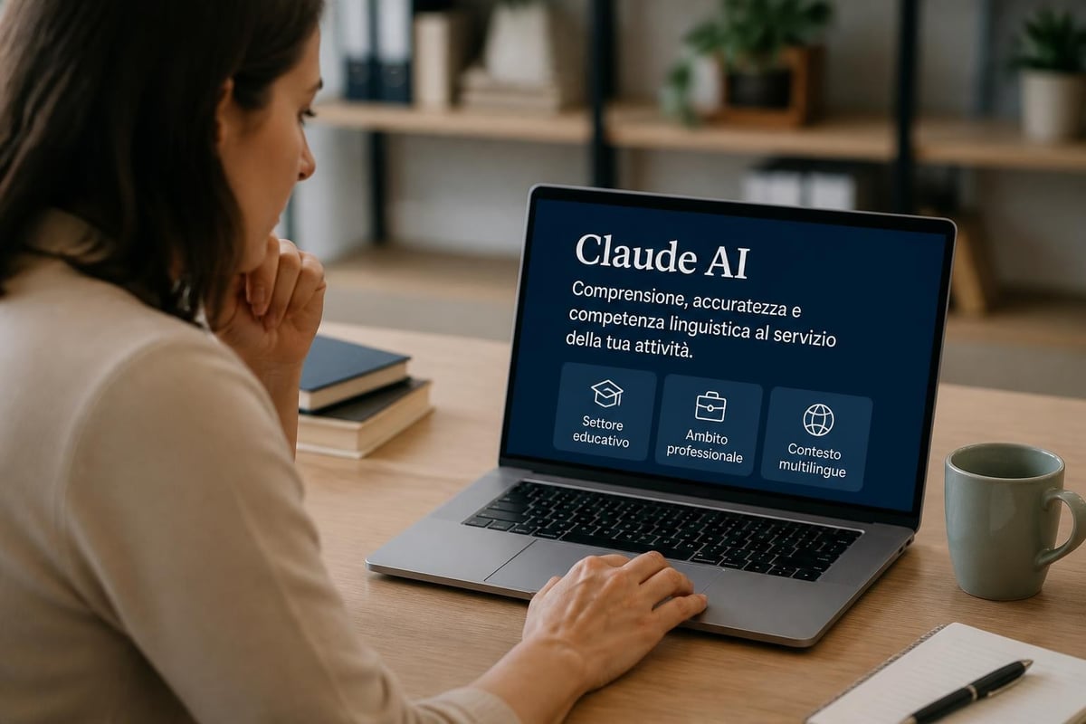 Claude AI interfaccia italiana