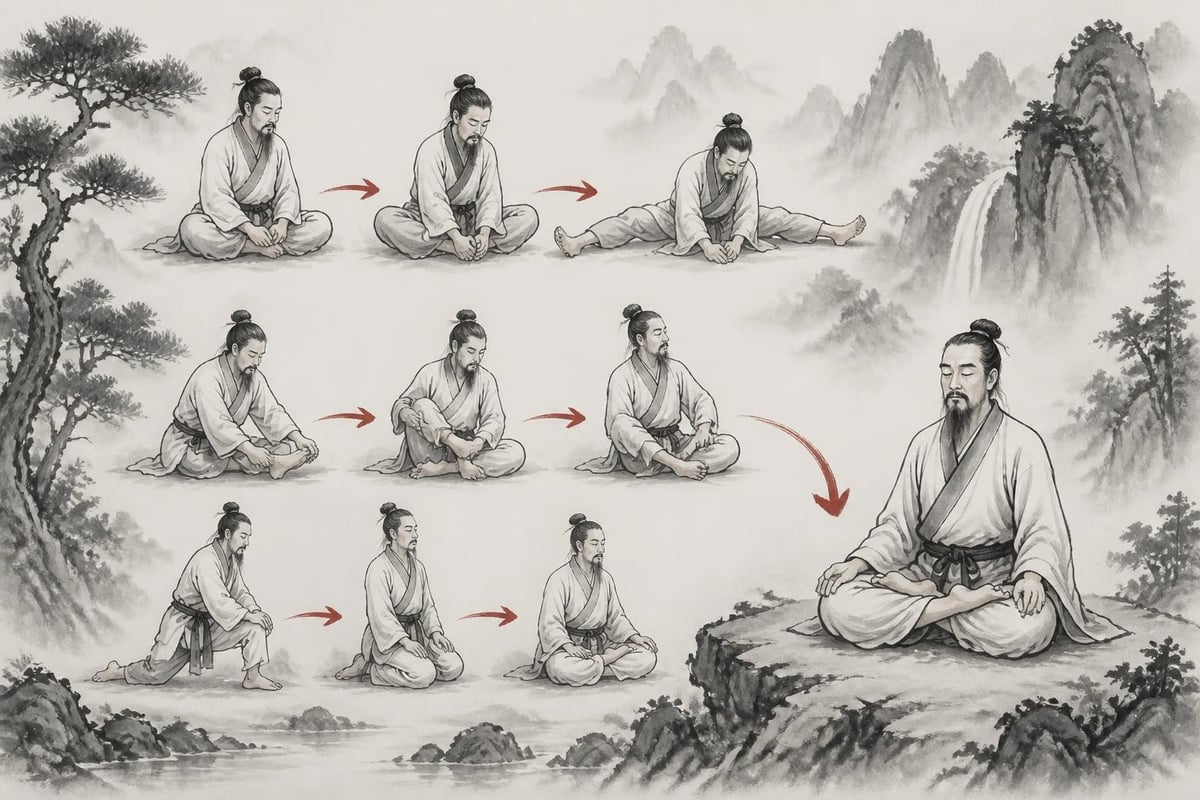 Hip mobility progression for full lotus