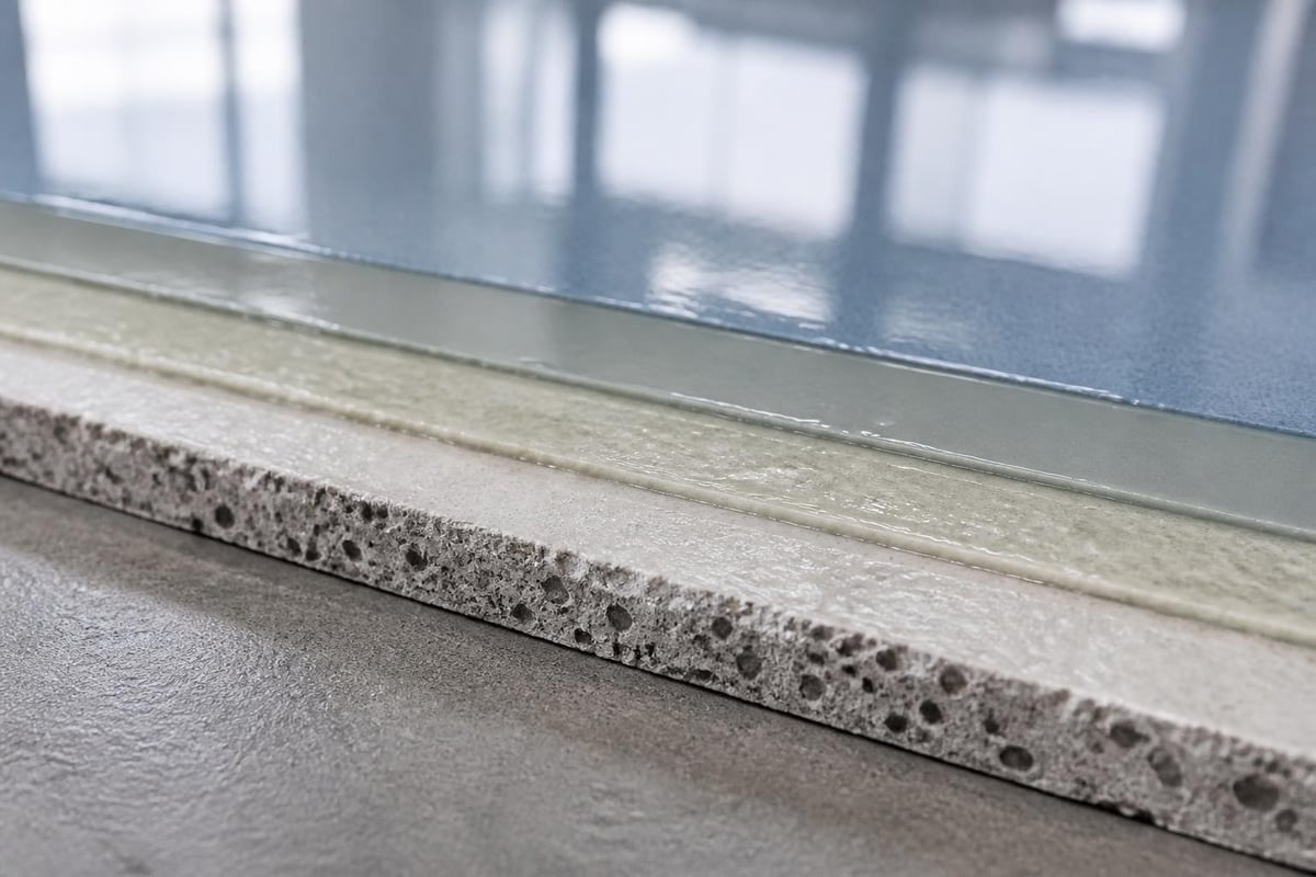 PU floor coating layers