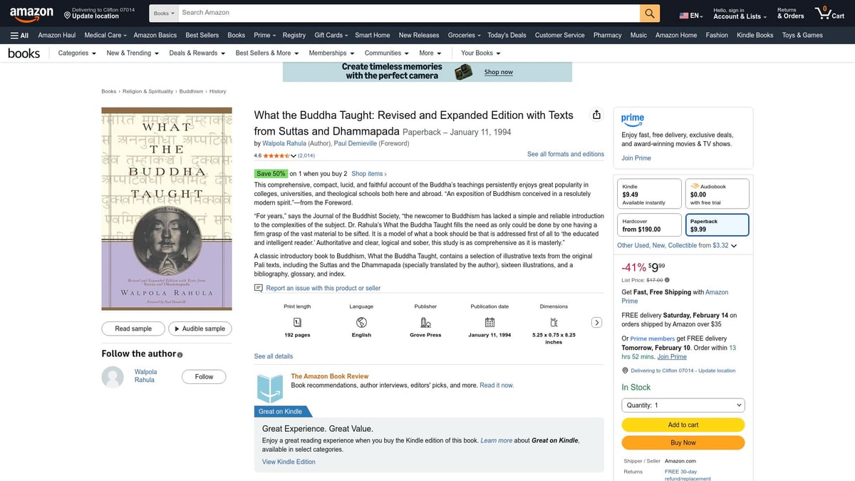 Top 7 Control Your Emotions Books to Read in 2026 - What the Buddha Taught by Walpola Rahula