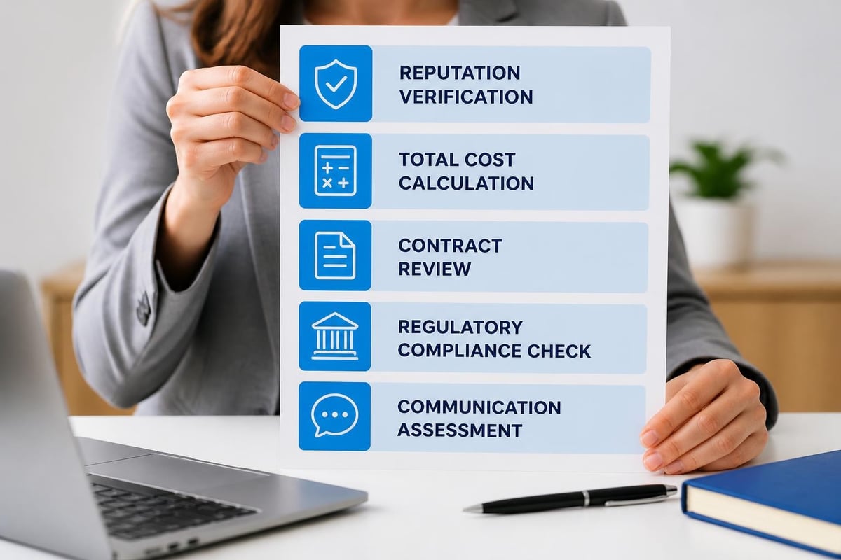 Lender evaluation checklist