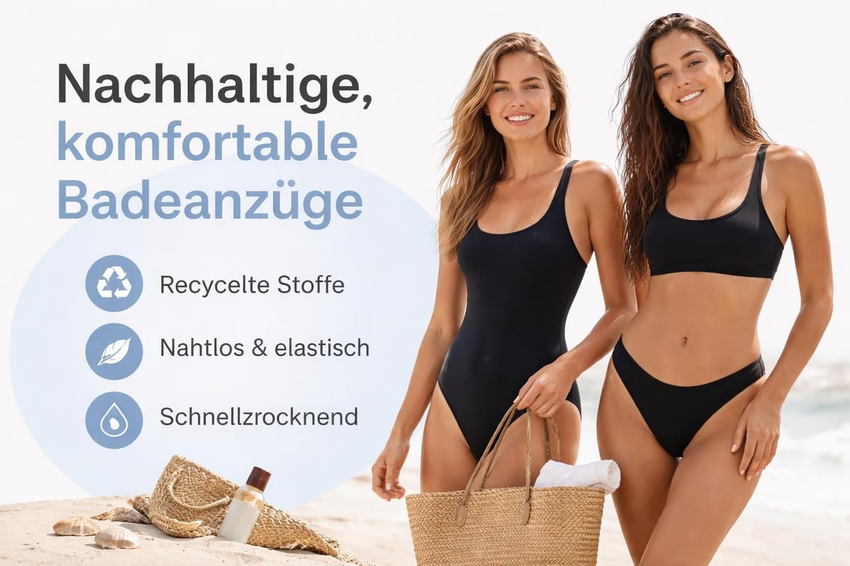 Quality fabric features in supportive swimwear