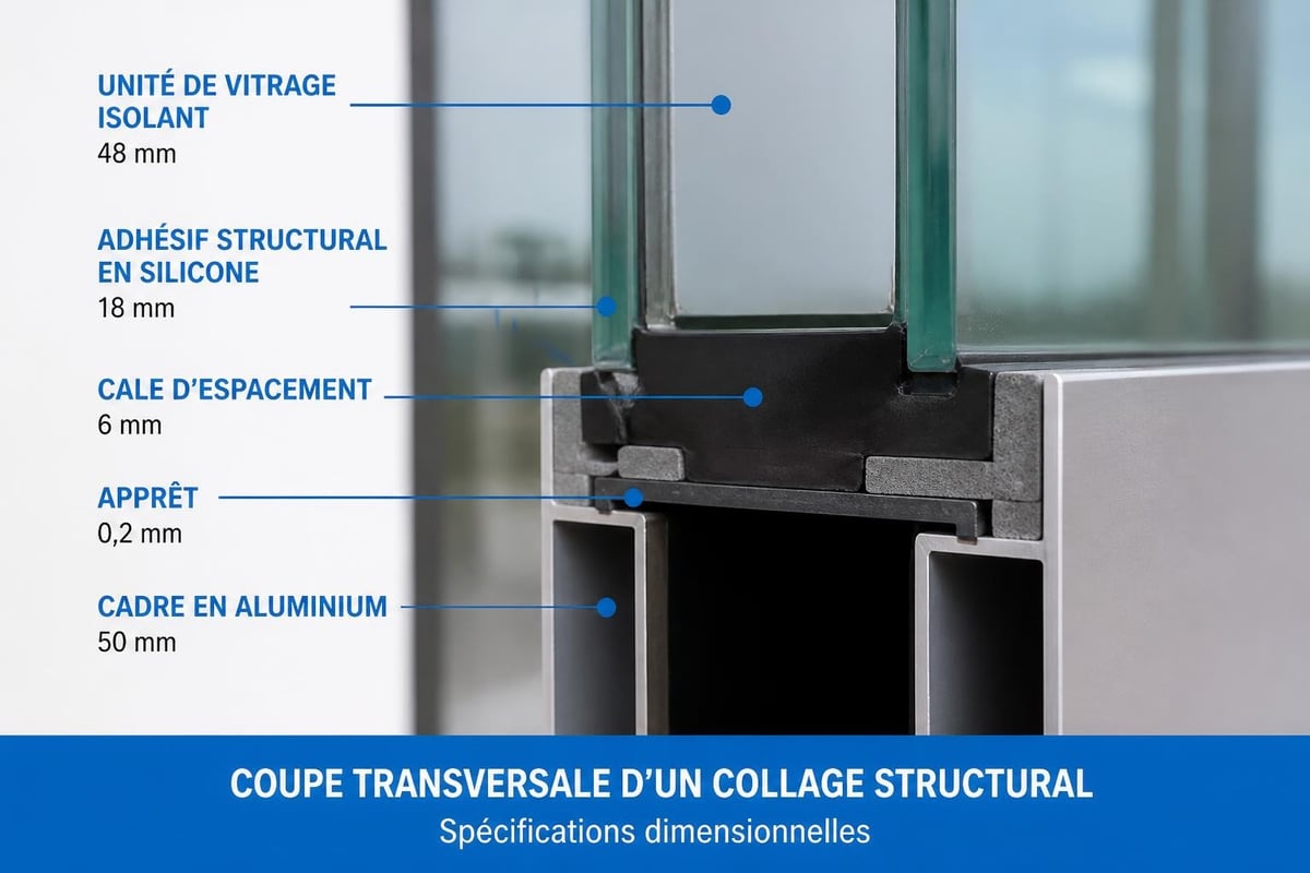 Composants système vitrage structurel