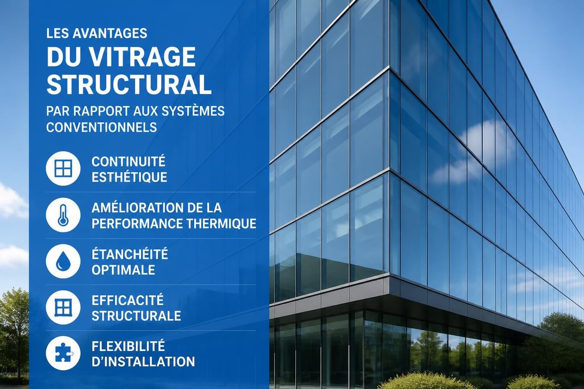 Avantages vitrage structurel façade