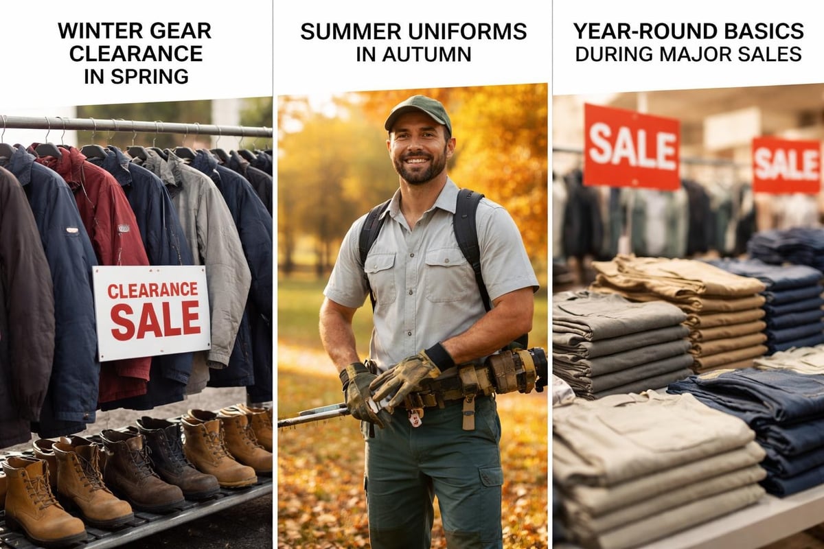 Annual workwear shopping calendar