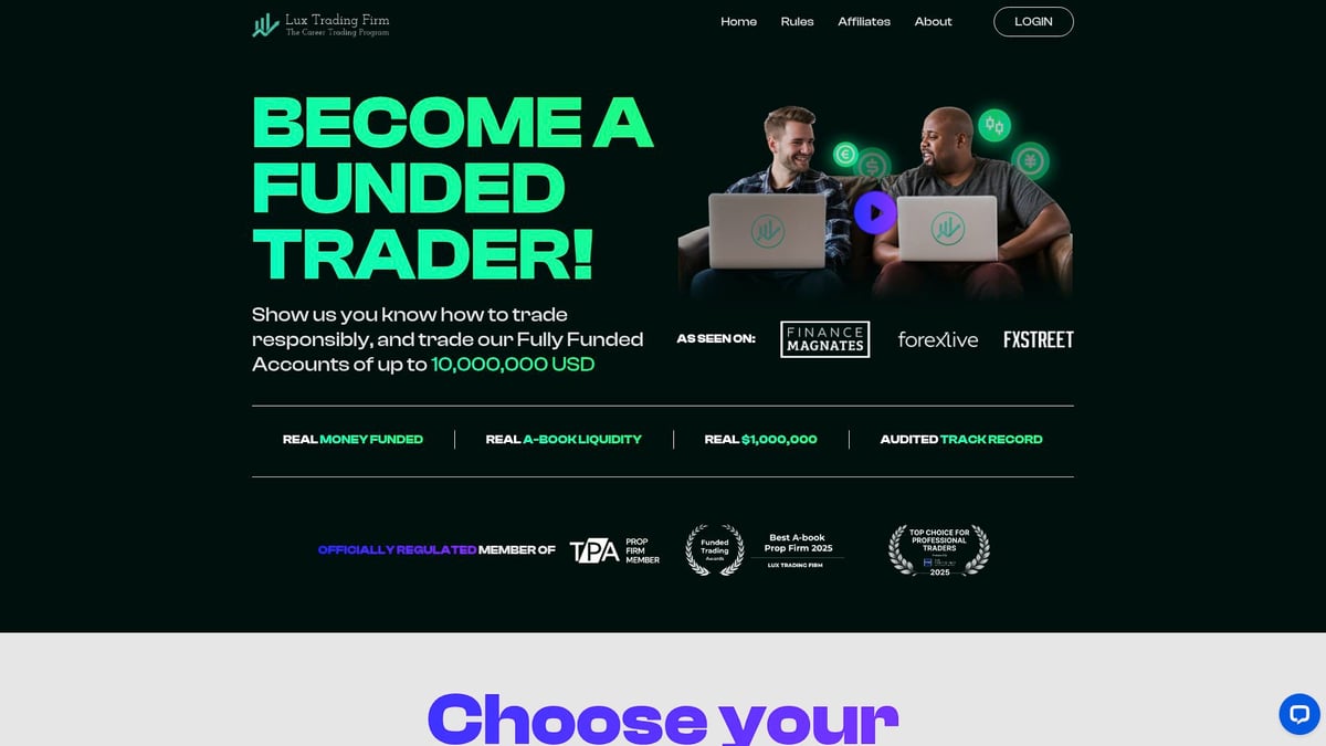 Top 9 Best Prop Firm With Instant Funding Options in 2026 - Lux Trading Firm