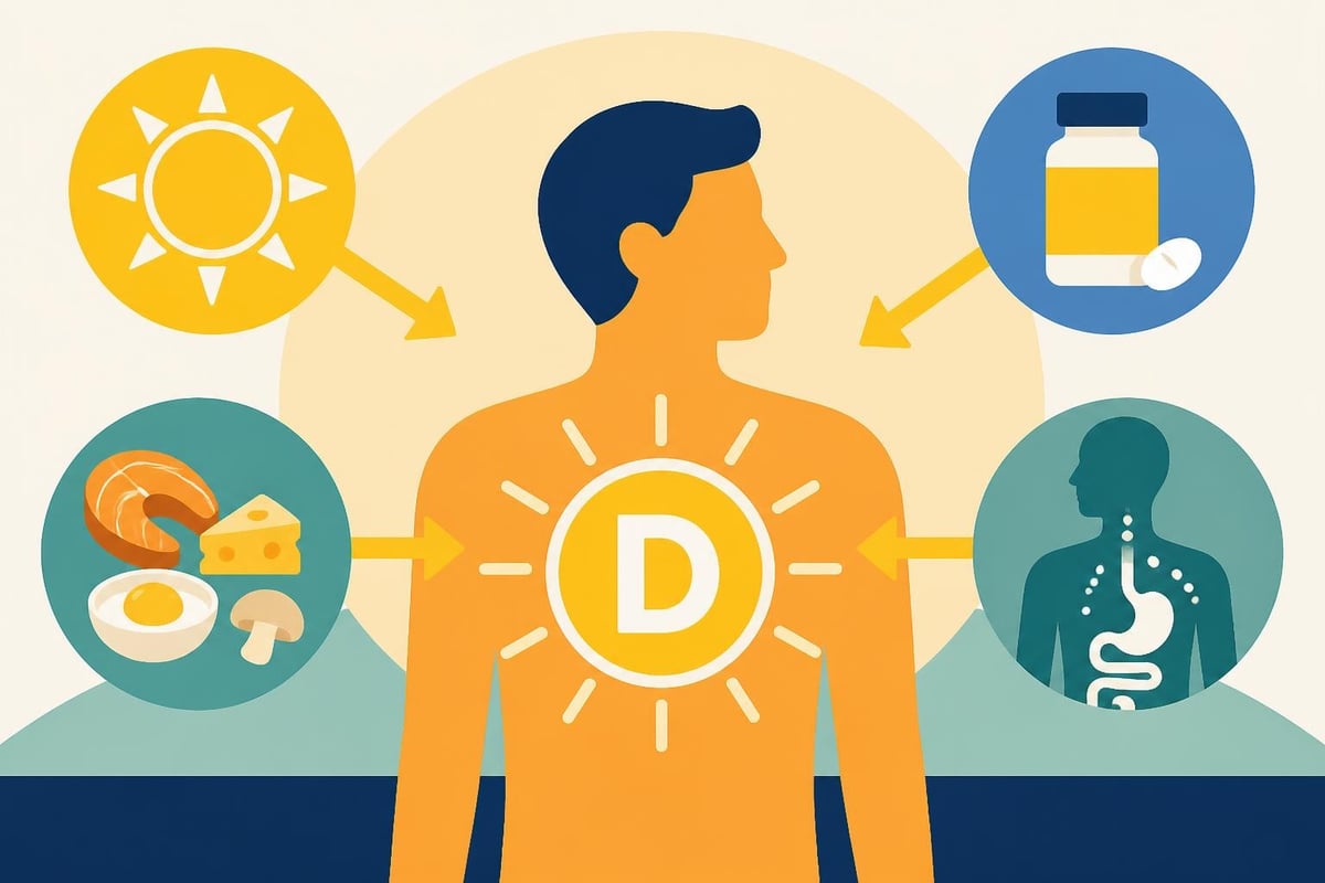 Vitamin D synthesis and supplementation pathways