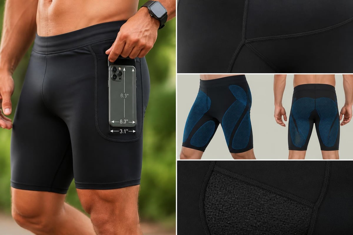 Functional features in athletic shorts