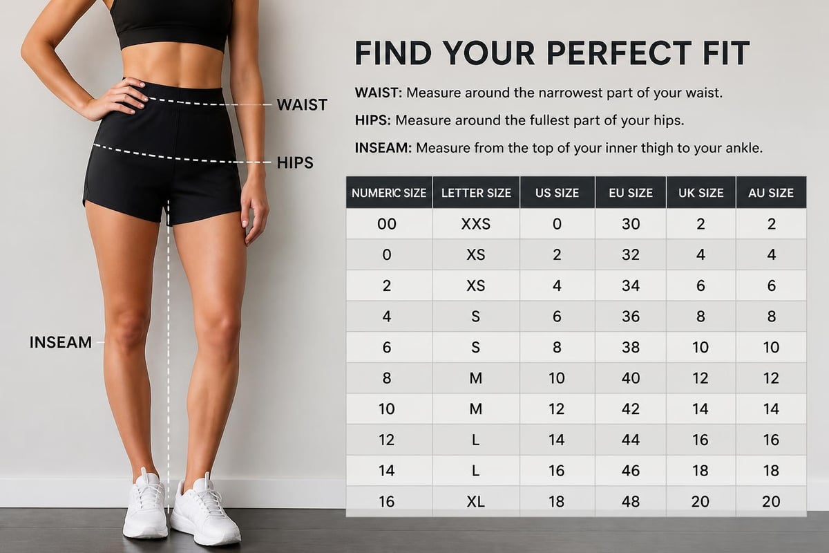Size chart conversion guide