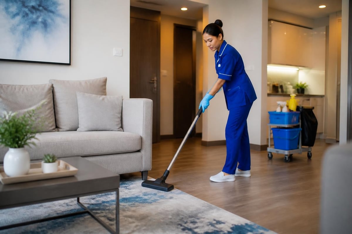 Condo cleaning preparation