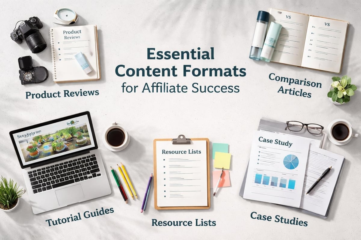 Content types for affiliate marketing