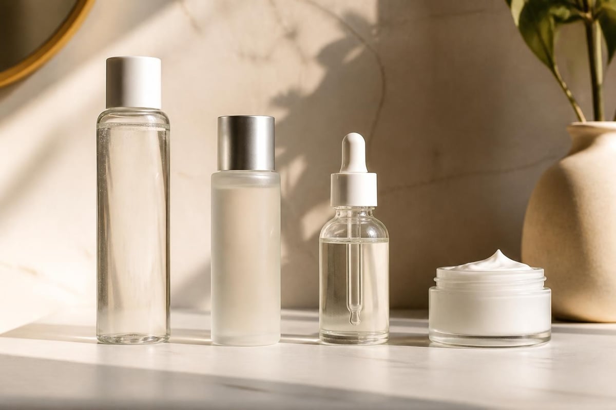 Korean skincare layering concept