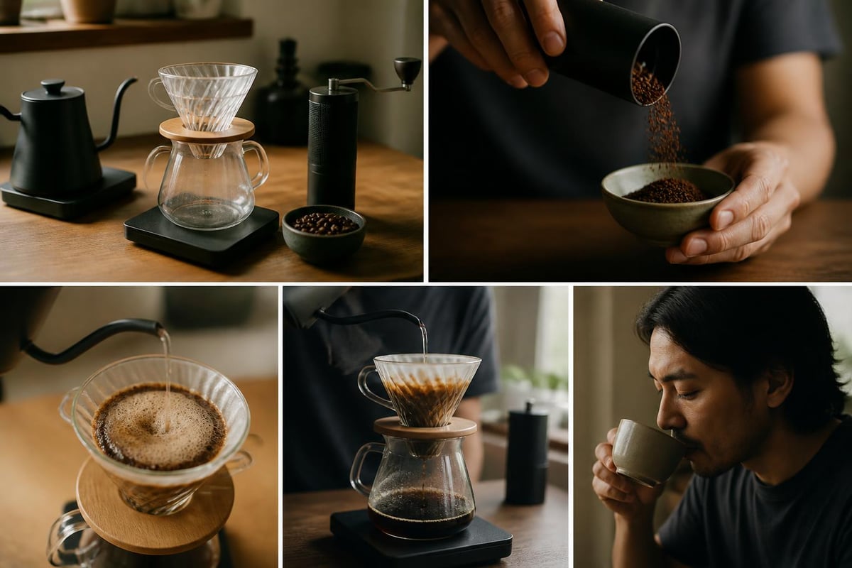 Morning coffee ritual
