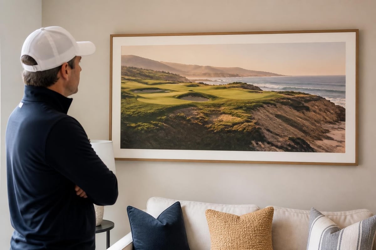 Golf memories displayed at home