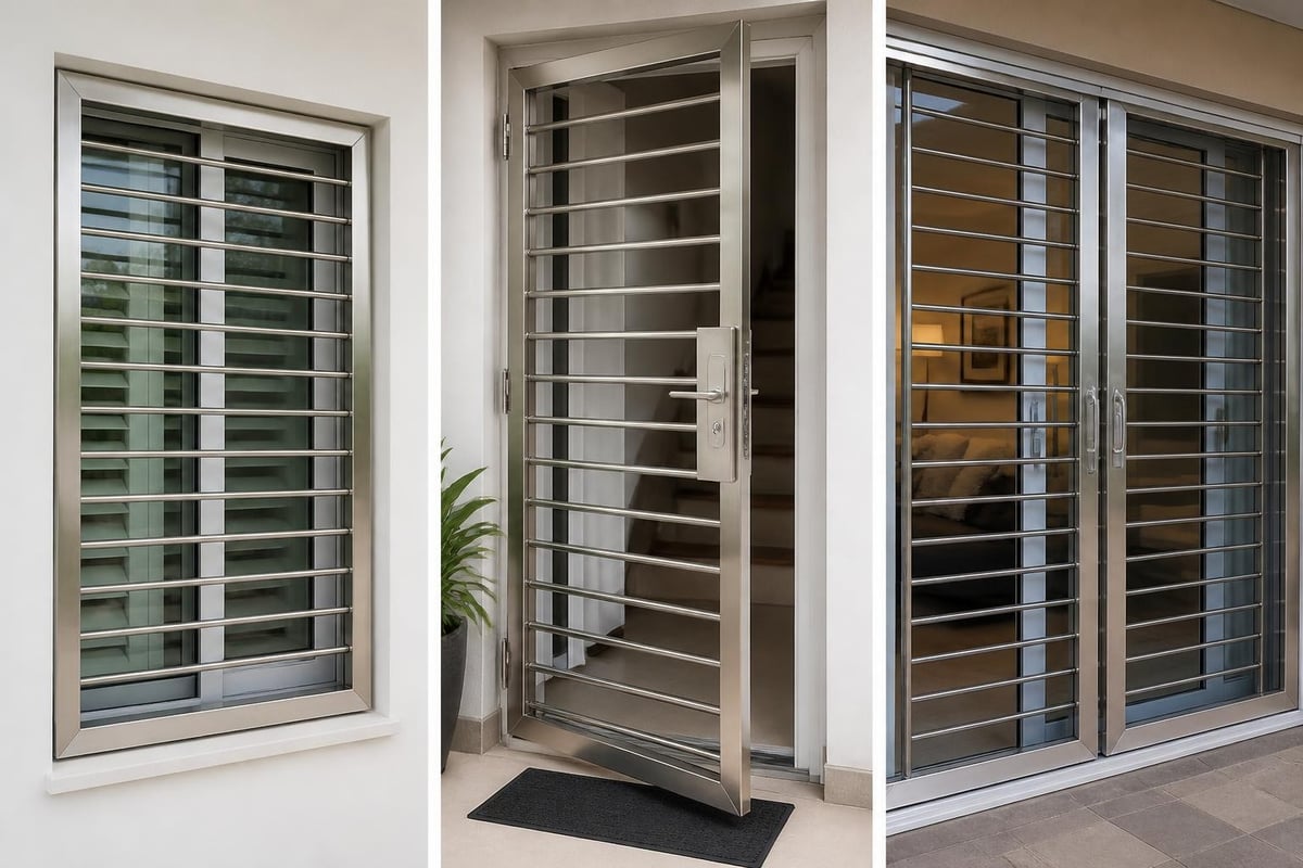 Security screen installation types