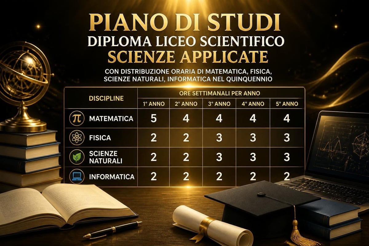 Distribuzione oraria materie scientifiche