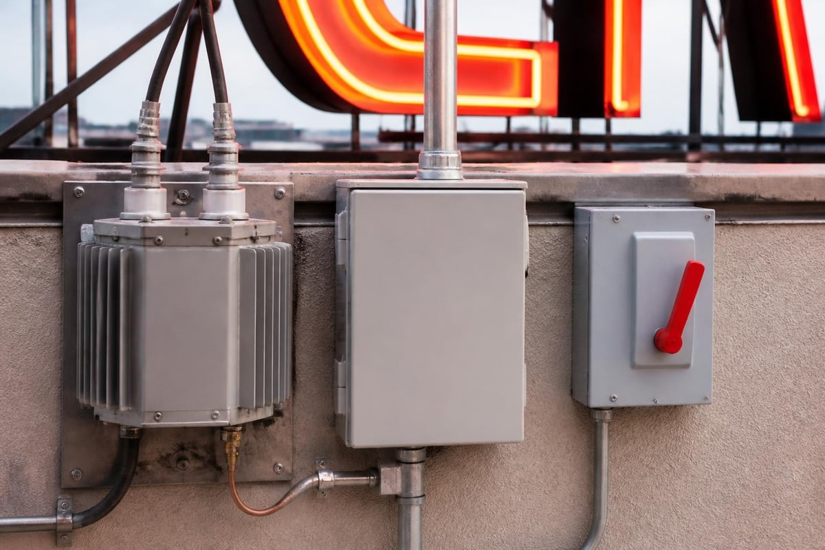 Neon sign electrical components