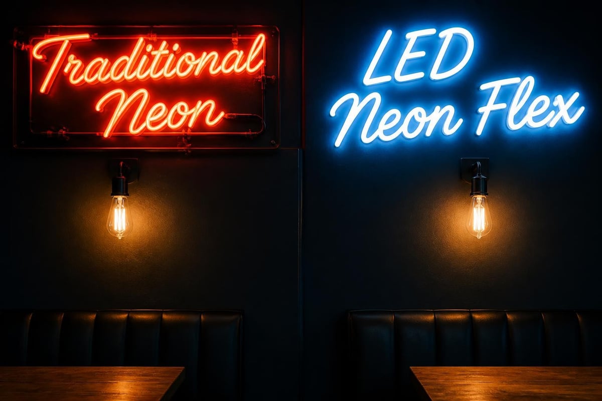 Neon versus LED comparison