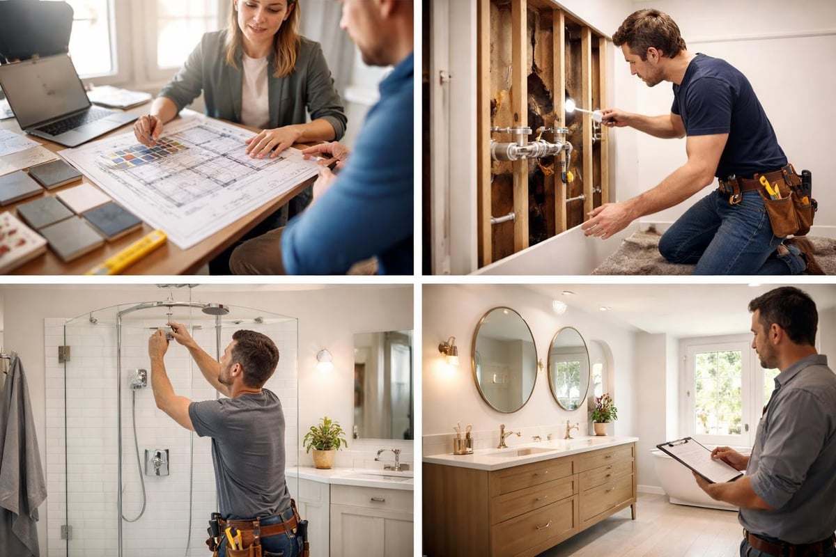 Bathroom installation process