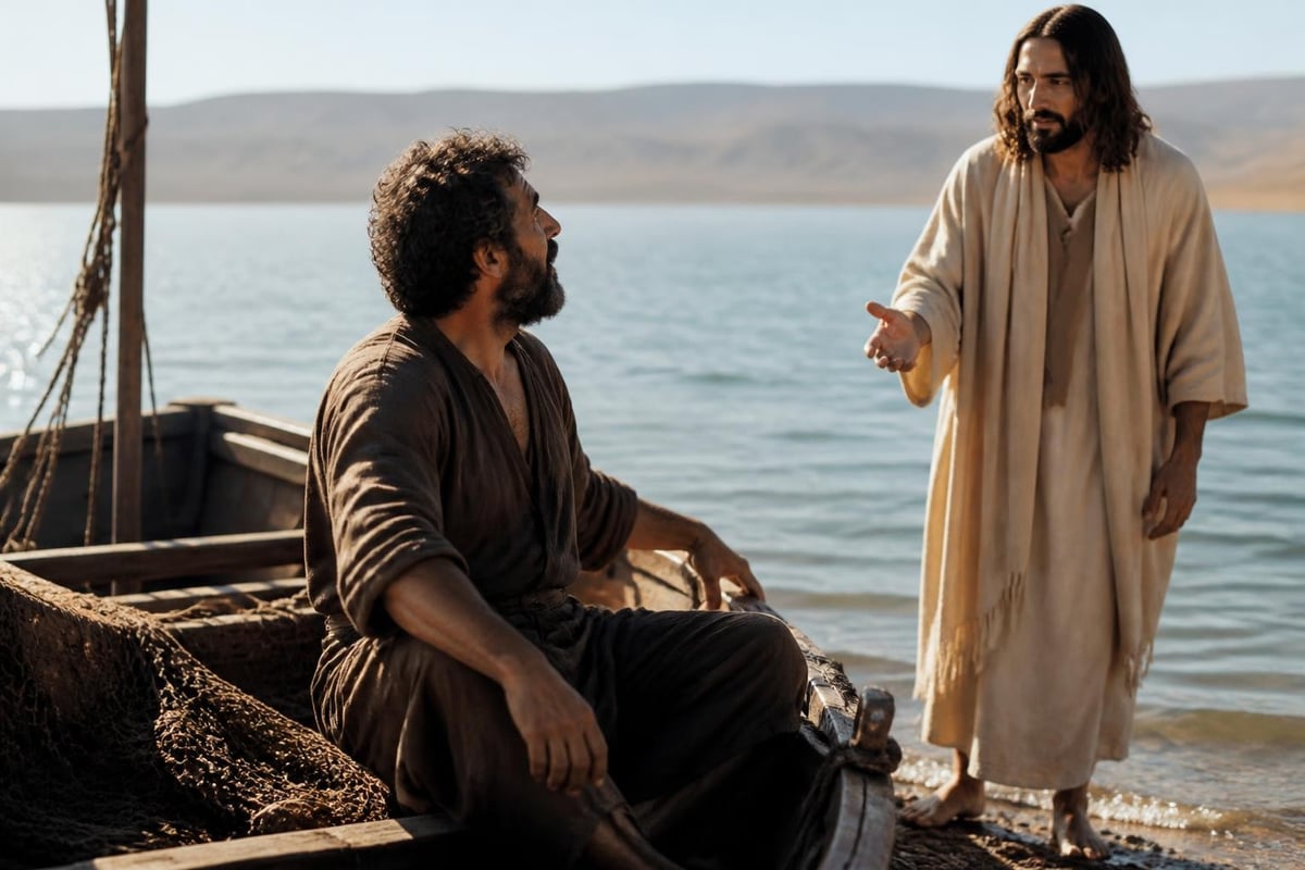 Saint Peter's call from fisherman to apostle