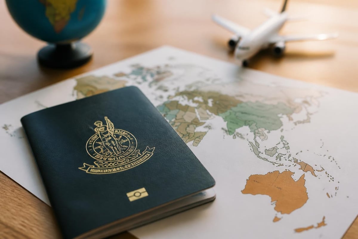 Vanuatu passport mobility map