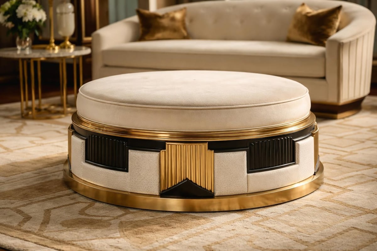 Art Deco ottoman design elements