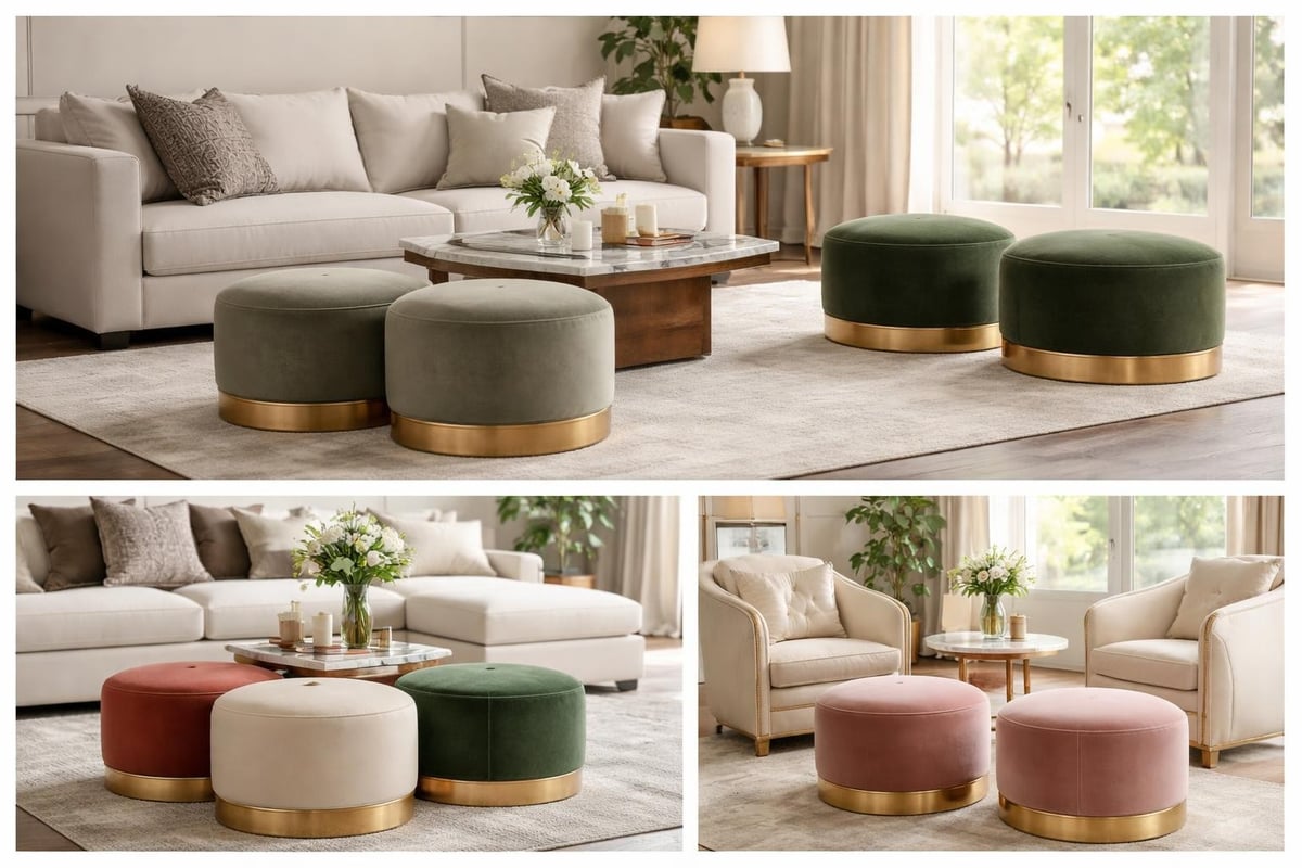 Art Deco ottoman room placement
