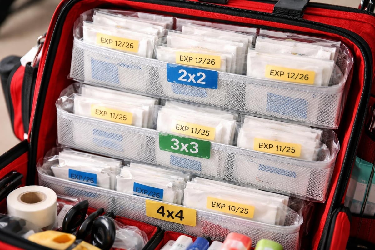 First aid kit organization