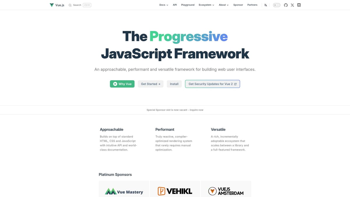 8 Must-Know SaaS Framework Tools for 2026 Success - Vue.js