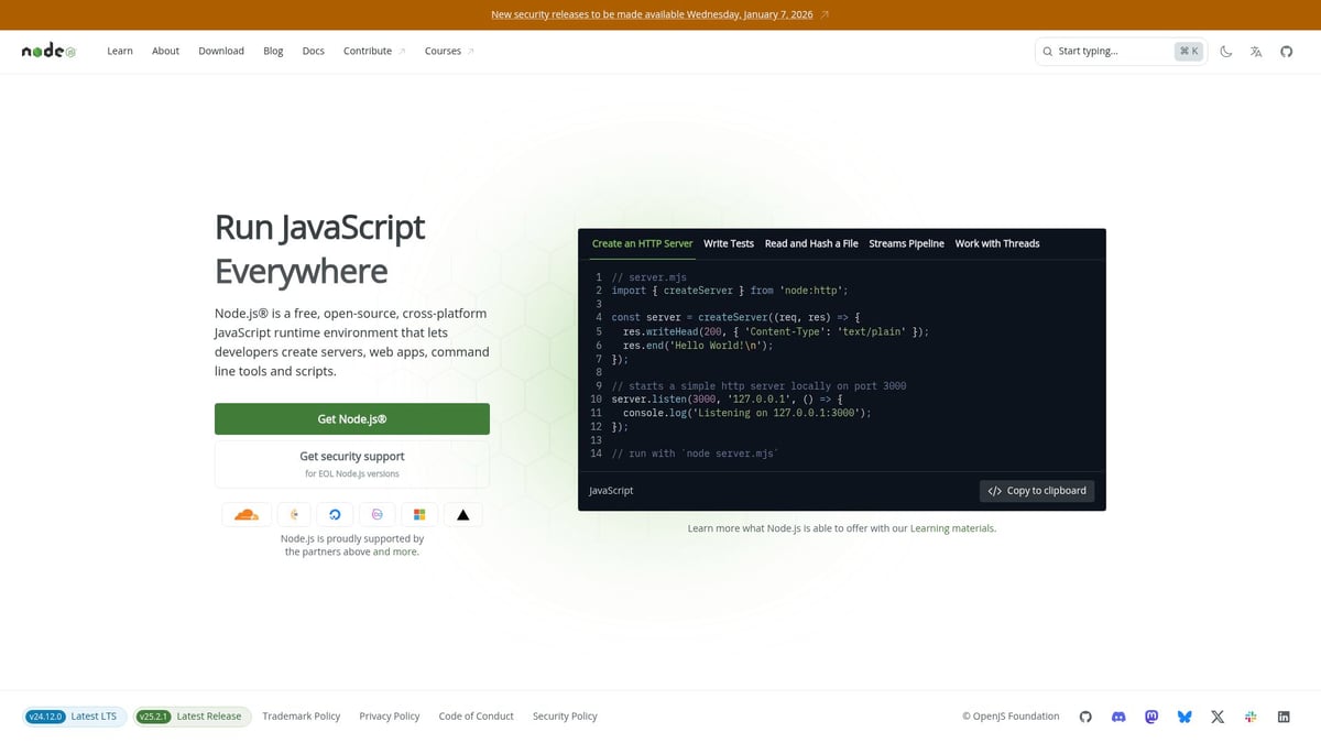 8 Must-Know SaaS Framework Tools for 2026 Success - Node.js