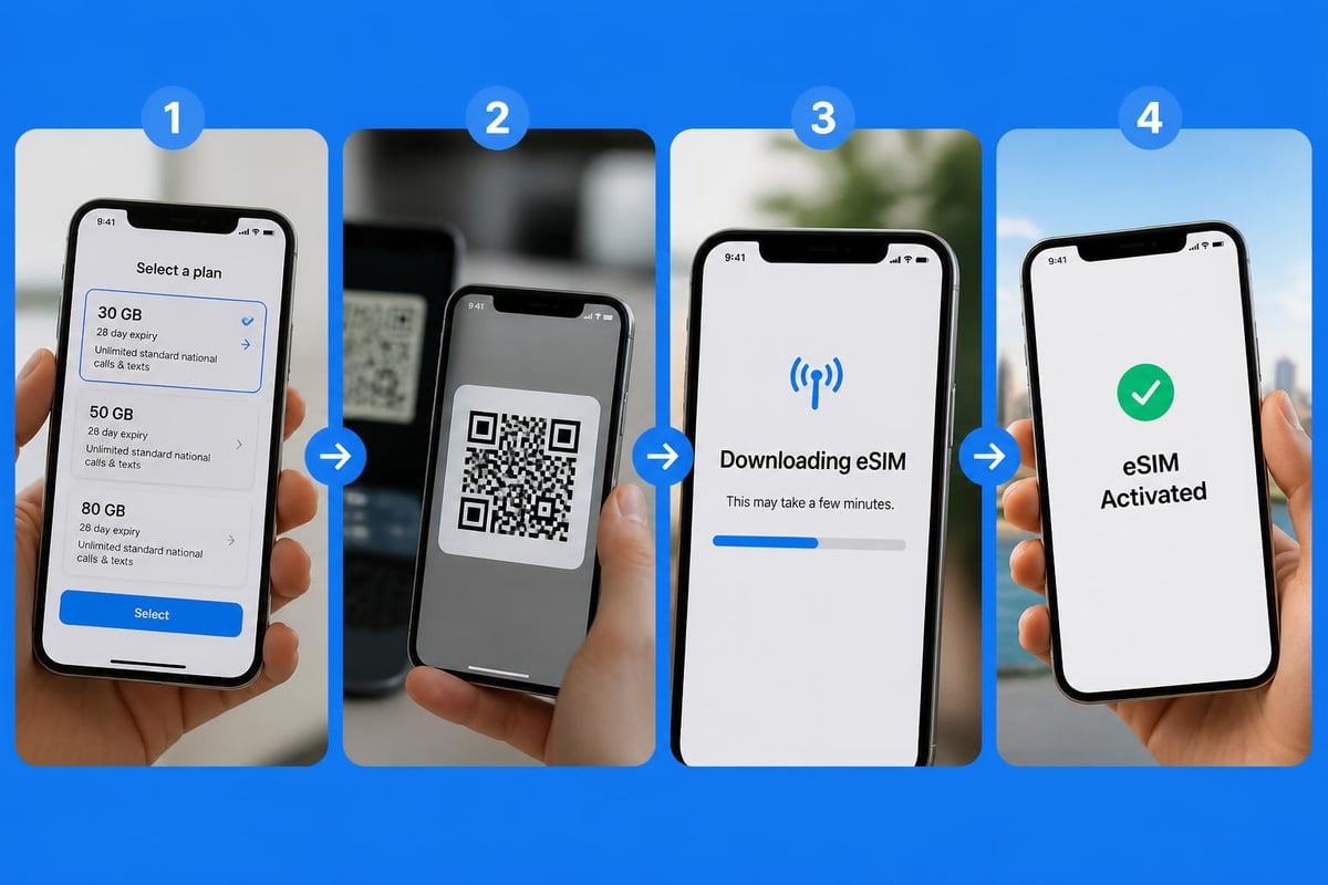 Telstra eSIM activation process