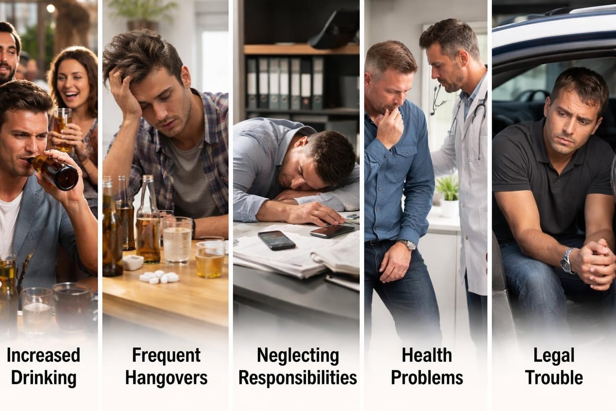 Warning signs of alcohol dependency